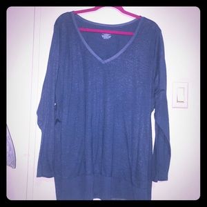 💕 Lane Bryant Long Sleeve Top w/silver shimmer 👚
